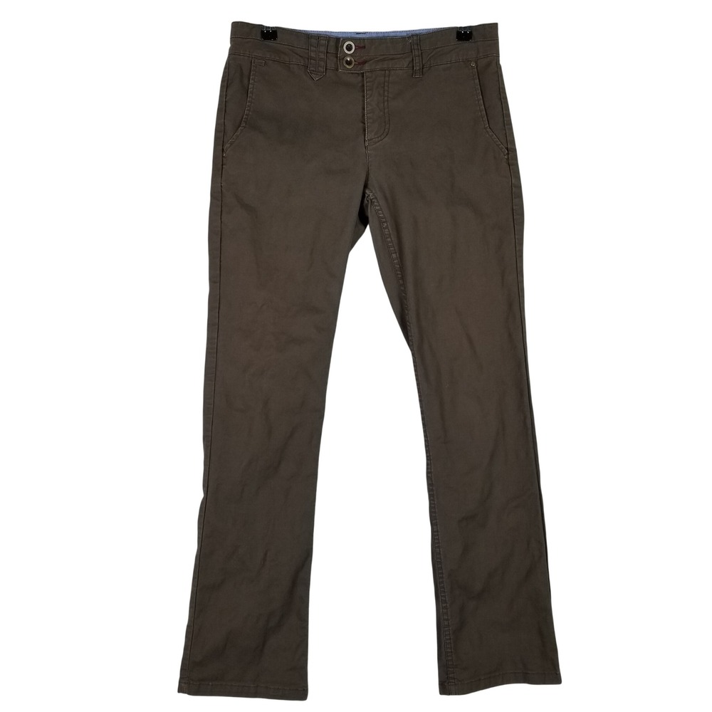 Horny Toad Chino Pants Women 6 Brown Organic Cotton Stretch Straight Leg